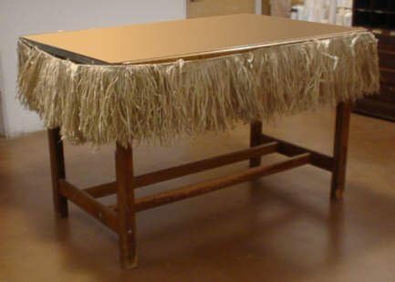 24 Foot Long Tiki Bar Raffia Fringe Skirt - Thatch (2-Pack)