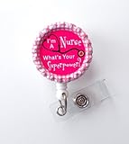 I'm a Nurse What's Your SuperPower Pink - Name Badge Holder - Cute Badge Reels - Nurse Badge - Nurse Gift - Nursing Badge - RN Badge