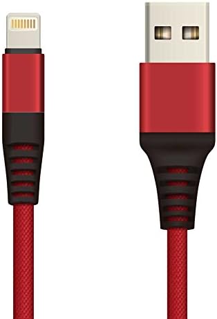 iPhone Cable ,Nylon Braided ,Lighting Cable 3ft/1M for iPhone7/7 Plus, iPhone 6/6s,iPhone 6/6 Plus, iPhone 5/5s,Red