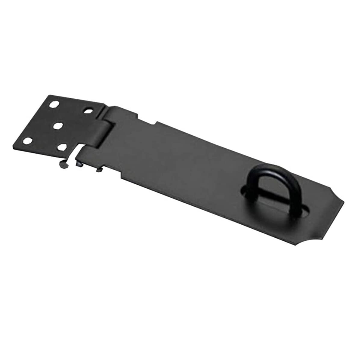 3" Black Heavy Duty Secure Door Latch Hasp and Staple Lock Used for Gate Shed Garage Barn
