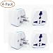 YOQXHY EU AU UK to USA Japan Canada Converter Travel Power Plug Adapter,4-Pack, (USA-3-Pin)