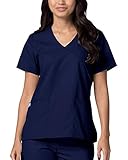 Adar Universal Mock Wrap Solid Trim Top - 608 - Navy/Navy - S