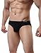 Ekouaer Men's Underwears Ice Silk Low Rise Sexy Bikinis and Briefs 3 Pack