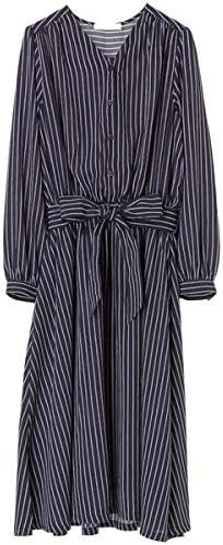 Amazon アメリカンホリック American Holic アメリカンホリック ベルト付シャツワンピース ストライプ F ワンピース チュニック 通販
