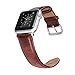 Benuo Apple Watch Series 3 Band, [Classic Collection Series] 42mm Apple iWatch Premium Genuine Leather Strap, Wrist Strap Replacement for Apple Watch Series 2/1/Nike+/Edition (Brown, 42mm)