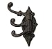 Set of 3 Victorian Swivel Arm Antique Cast Iron Wall Hooks w/Screws, Shabby Chic Vintage Wall Mounted Hooks, Excellent for Coats, Bags, Hats, Towels, Curtain Rod's, Scarf’s by Ashes to Beauty