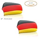 FIFA World cup 2018 Germany car flag cover for wing Mirror (Set of 2 flag). Stretchable material made by Spandex and polyester Fits almost every cars & small SUV .installation in seconds (Germany)