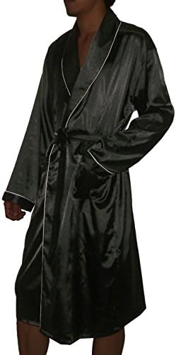 Mens Long Silk Couture Lounge / Sleepwear Robe - One Size Fits Most