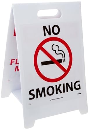 Nmc Fs7 Double Sided Floor Sign Legend No Smoking Warning