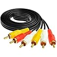 axGear RCA Composite Cable AV Video Audio Wire M/M 6Ft 1.8M