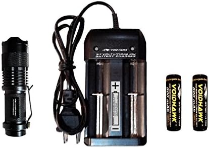 Micro-Ultraviolet CREE® LED UV Flashlight, Zoom Focus, Black Aluminum Body, Weather Proof, Rechargeable Flashlight, 400nm UV flashlight.
