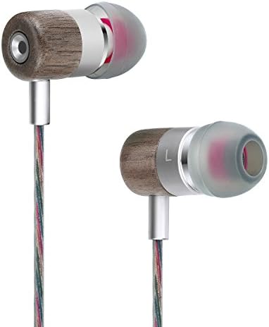 AUDBOS Double Driver In-ear Deep Bass Noise Isolating Earphones|Headphones|Earbuds with Mic and Remote (Silver Hoop)