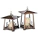H Potter Craftsman Outdoor Decorative Candle Lantern Holder for Indoor Table Top Patio Deck