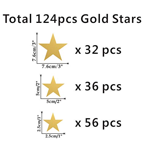TOARTi-Stars-Wall-Decals-124-Decals-Wall-Stickers-Removable-Home-Decoration-Easy-to-Peel-Stick-Painted-Walls-Metallic-Vinyl-Polka-Wall-Decor-Sticker-for-Baby-Kids-Nursery-Bedroom-Gold-Stars