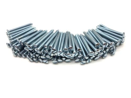 Jones DIY M3.5 Silver Electrical Socket Screws, 35mm, For Switches, Light Switch, Plug Sockets, 3.5mm x 35mm (100)