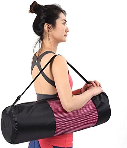 KOVIPGU Adjustable Strap Nylon Mat Bag Carrier Mesh for Yoga Gym Fitness Exercise Sports