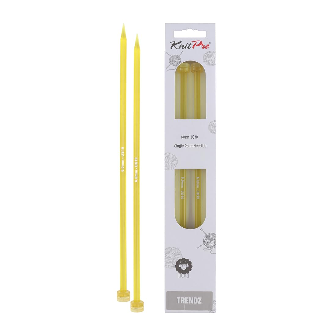 KnitPro Trendz Single Pointed Needles 14" (35cm) | 6.00mm
