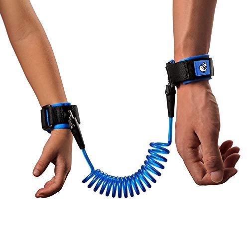 Toddler Safety Leash for Kids & Child | Baby Wrist Leash for Walkling - Upgarded Version with Lock-Blue