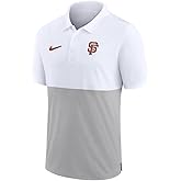 Nike Men's MLB Team Baseline Striped Performance Polo