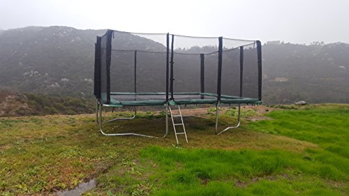 Happy Trampoline - Galactic Xtreme Gymnastic Rectangle Trampoline with Net Enclosure - High Performance & Safety Features Commercial Grade I Life-time warranty, 550 lbs Jumping Capacity, 14 X 16 Ft