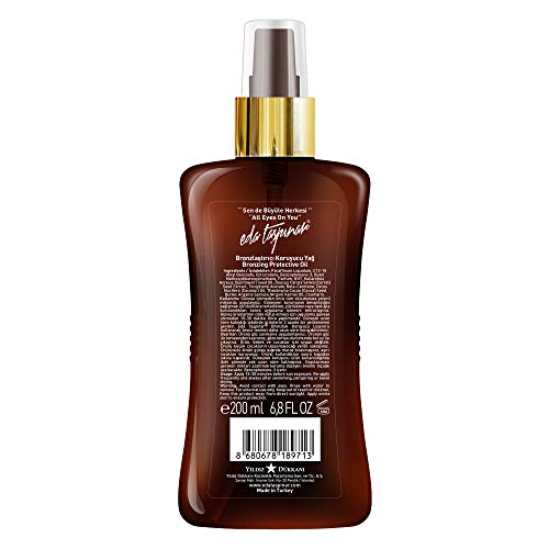 Eda Taspinar Bronzing Protective Oil, Tanning Protecting Oil Spray for Mediterranean Tan, All Eyes On You! SPF 15, 200… - Image 3