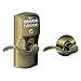 Schlage FE575 CAM 609 ACC Camelot Keypad Entry with Auto-Lock and Accent Levers, Antique Brass
