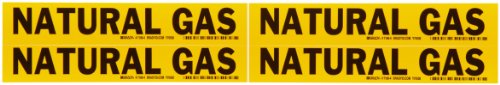 thumbnail image 2 of Natural Gas Pipe Brady 7196-3C-PK, Marker Arrows Vinyl Black On Yellow 3 Per Card, 5 PK, Legend 'Natural Gas Arrow Trading Cards 2 of 13