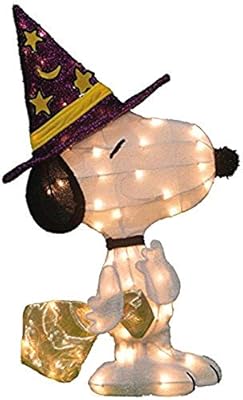 Product Works 28 Inch Pre Lit 2d Peanuts Snoopy Halloween Yard
