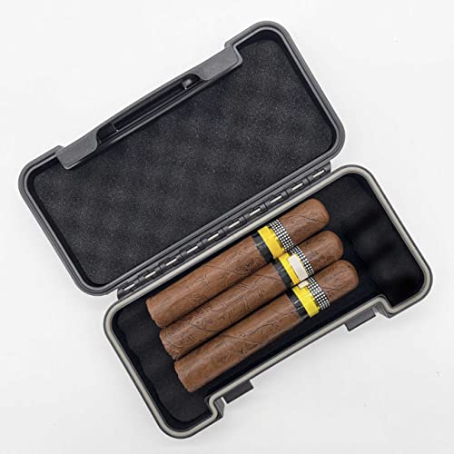 Humidor Cigar Box – Deluxe Cigar Travel Case – Elegant Black Cigar Case ...