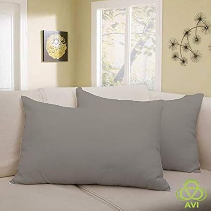 AVI California Size Smooth & Waterproof 1 Pcs. Pillow Protector- Light Grey- (20x 30inch)