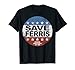 Ferris Bueller's Day Off Save Ferris American Flag Button T-Shirt
