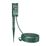 DEWENWILS Outdoor Power Strip Stake, Waterproof Yard Stake Switch, 10 Ft Long Extension Cord, 3 Grounded 180&deg; Rotatable Outlets for Garden, Pool, Fountain, Pumps, Balcony, 15A/1875W UL Listed