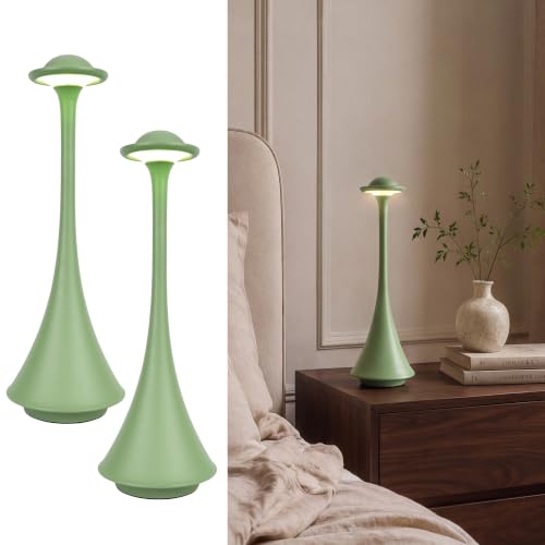 LuminexDesigns 2-Pack Rechargeable Table Lamps AVEL TL15, Futuristic Design