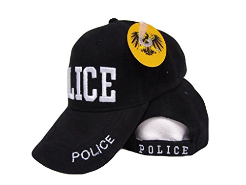 Black and White Police Law Enforcement Baseball Hat Cap