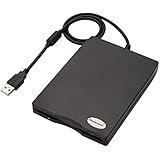3.5" USB External Floppy Disk Drive Portable 1.44 MB FDD PC Windows 2000/XP/Vista/7/8/10 Mac,No Extra Driver Required,Plug Play,Black