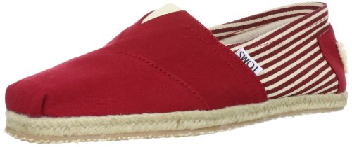 Toms men s classic rope slip-on,university red,11 m