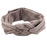 Voberry® Baby Girl's Photo Props Turban Cotton Headband Head Wrap Soft Hair Band (Khaki)