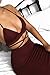 ioiom Woman's Strappy Backless Bandeau Stretchy Slim Fit Tight Summer Midi Dress Wine L