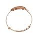SENFAI Retro Alloy Gold Plated Leaf Bracelet Fashion Charms Feather Bracelets Vintage Simple Bangles for Women (Rose-Gold-Plated-Brass,single-deck 2)