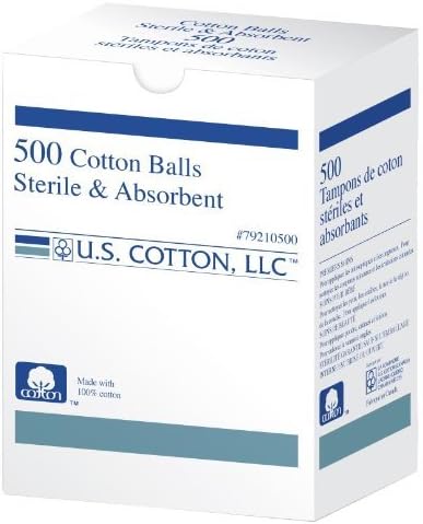 U.S. Cotton Cotton Balls, Sterile and Absorbent, 500-Count by U.S. Cotton