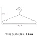 Wire Hangers,40 Pack Stainless Steel Strong Metal Clothes Hangers 16.5 Inch by FULITY