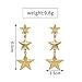 Jovono Boho Long Drop Earrings Gold Star Dangle Earrings for Women and Girls (Set-2)