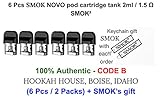 6 Pcs smok novo Cartridge pod 2ml / 1.5 Ω (100% Authentic)