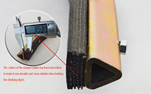 HUAWELL Triangle Steel Tube Concrete Pole Climber Pole Climbing Shoes Adjustable Diameter, High-Intensity Mn Steel Alloy Electrician Pole Smooth Pole, Pair Set. - Thumbnail 4