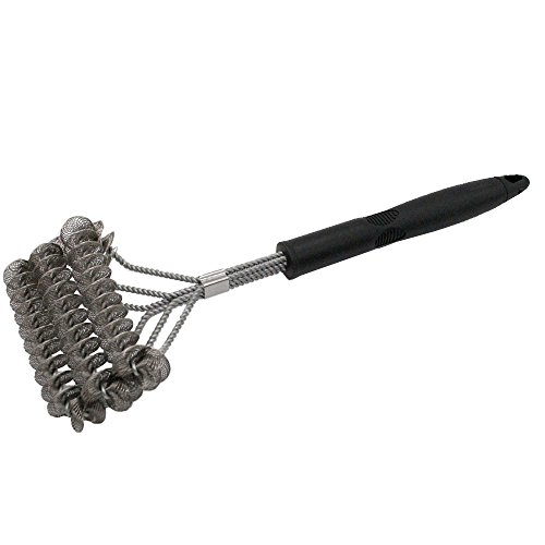 Grilland BBQ Safe Grill Brush 18'' 3 In 1 Barbecue Cleaning Brush W/Comfortable Handle - Perfect Cleaner For Grill Cooking Grates