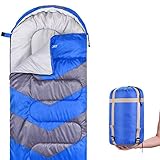 Abco Tech Sleeping Bag – Envelope Lightweight Portable, Waterproof, Comfort with Compression Sack – Great for 4 Season Traveling, Camping, Hiking, Outdoor Activities & Boys. (Single)
