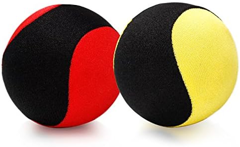 Amazing Set Of 2 Squishy Stress Balls: Fun Tear-Resistant Water Bouncing &amp; Gel Hand Therapy Ball-Ultimate Dual-Color Heavy-Duty Durable Anxiety Reliever-Best For Exercises &amp; Strengthening (Red&amp;Yellow)