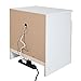 South Shore Reevo 2-Drawer Nightstand, Pure White with Matte Nickel Handles