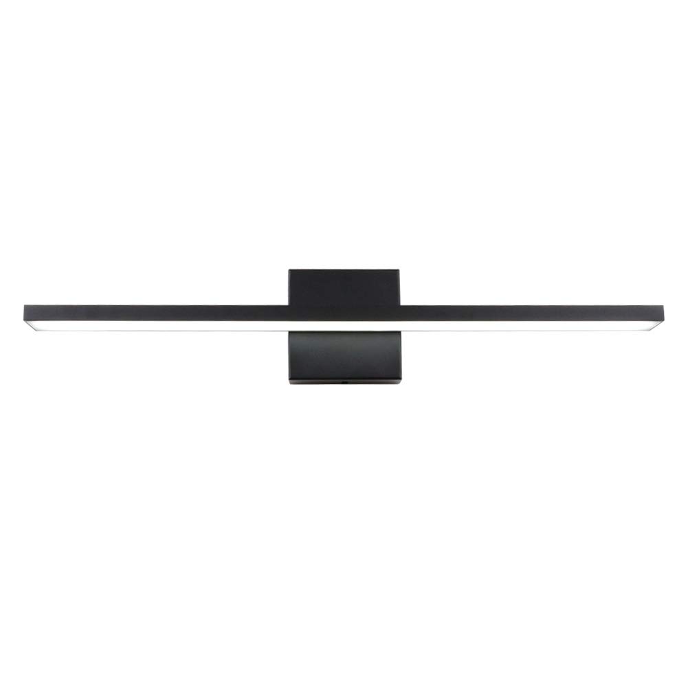 Ralbay 24inch Black LED Modern Vanity Light 20W Frosted Aluminum for Bathroom Vanity Lighting Fixtures Cool White 6000K