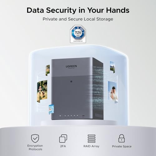 UGREEN NASync DH4300 Plus 4-Bay Desktop NAS, RK3588C SoC, 2.5 GbE LAN Port, 8GB LPDDR4X RAM, NFC One-Touch Connection, AI-Powered Family & Baby Album, Personal Cloud for Home/Office (Diskless) | 2.5 GbE Port, 8GB LPDDR4X RAM, A76+A55 8 Cores SoC, Cloud Backup, Remote Access, NFC, Multi-Device Connectivity (Diskless)